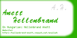 anett hellenbrand business card